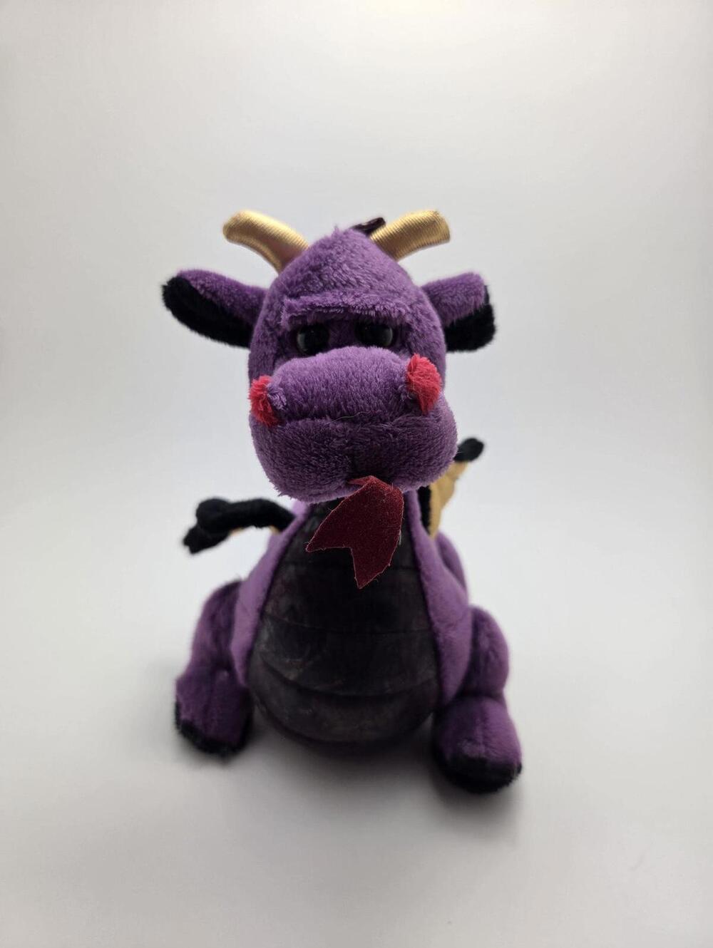 Vintage Webkinz “Emperor Dragon” the Purple Dragon Plush with No Tag (7 inch)